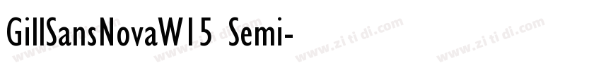 GillSansNovaW15 Semi字体转换